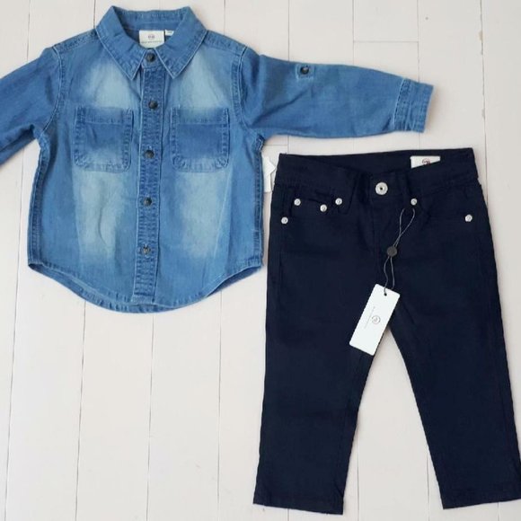 AG Adriano Goldschmied Baby Boys Denim Shirt - Picture 1 of 1